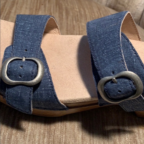NWOT Dansko denim leather adjustable sandals EC - Picture 12 of 16